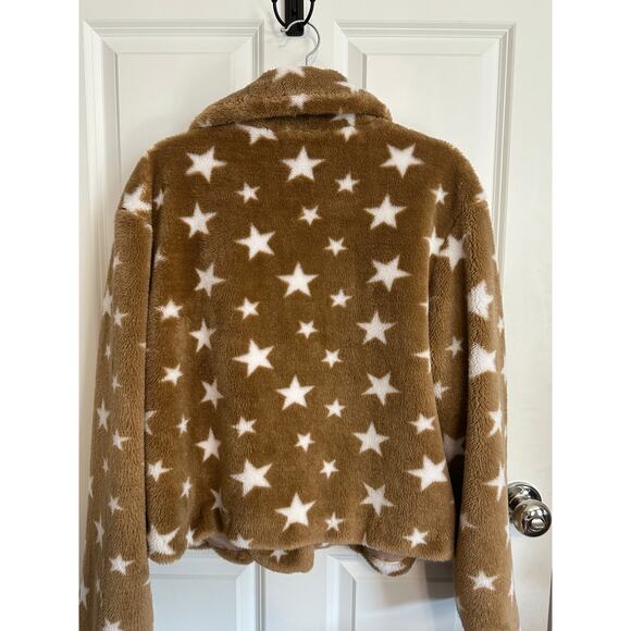 LUSH Faux Fur Star Jacket Large - Picture 2 of 2